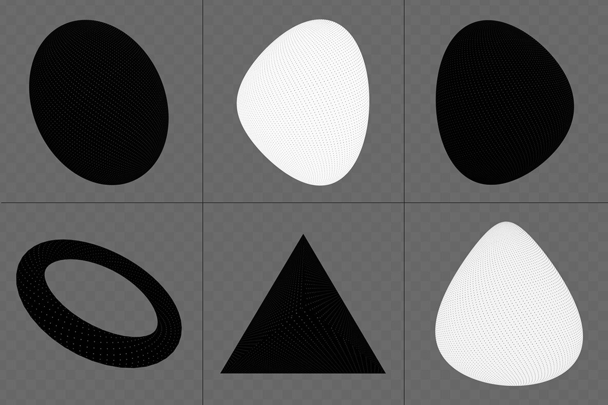 390 Lines   Dots 3D Shapes 10