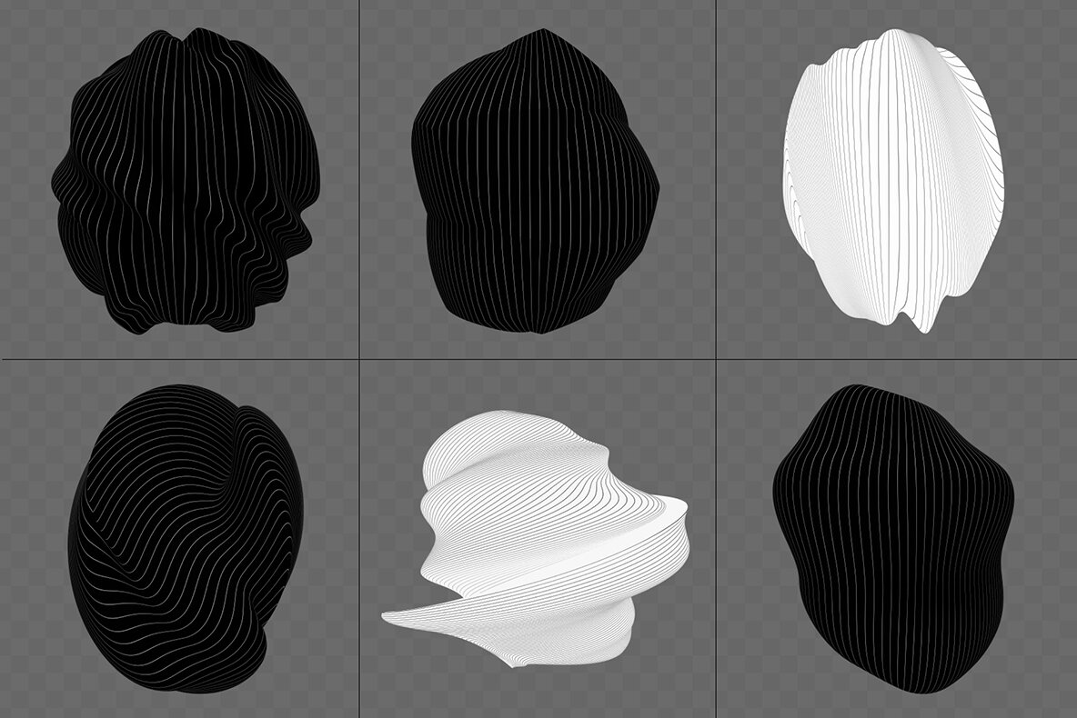 390 Lines   Dots 3D Shapes 13