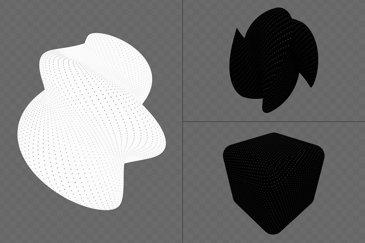 390 Lines   Dots 3D Shapes 16