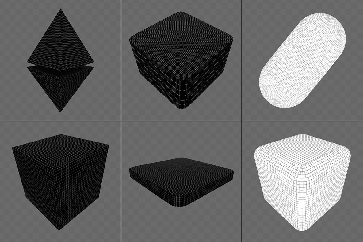 390 Lines   Dots 3D Shapes 17