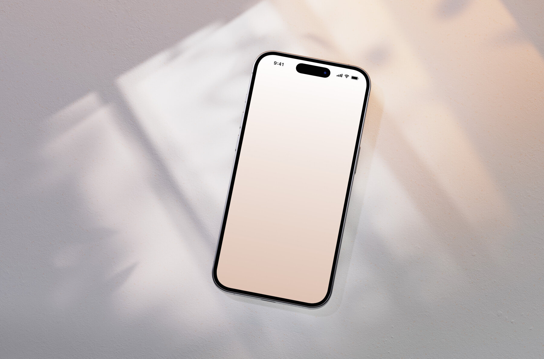iPhone 14 Pro mockup scene with daylight shadow 1