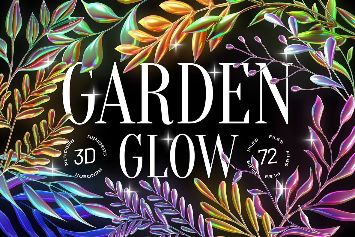 3D Garden Glow Illustrations 1
