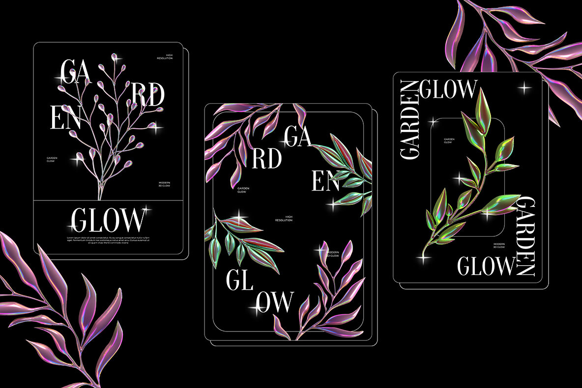 3D Garden Glow Illustrations 6