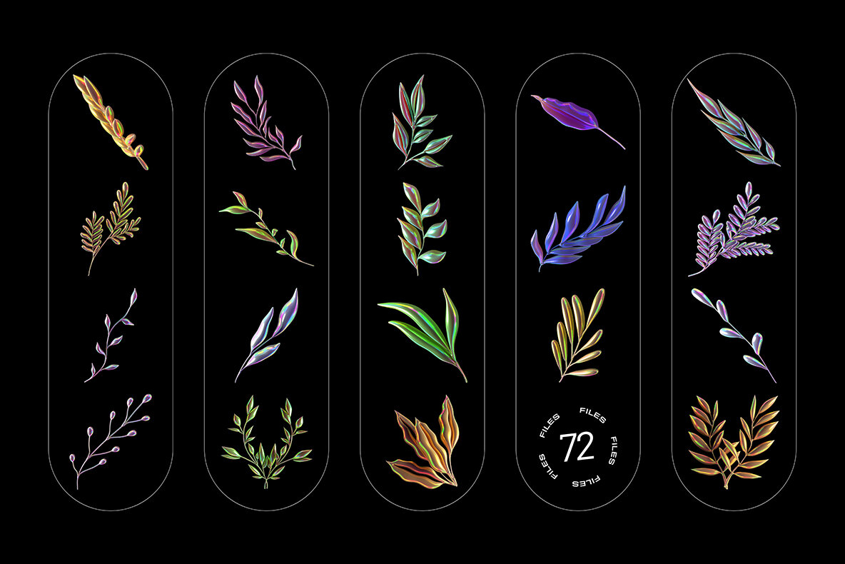 3D Garden Glow Illustrations 7