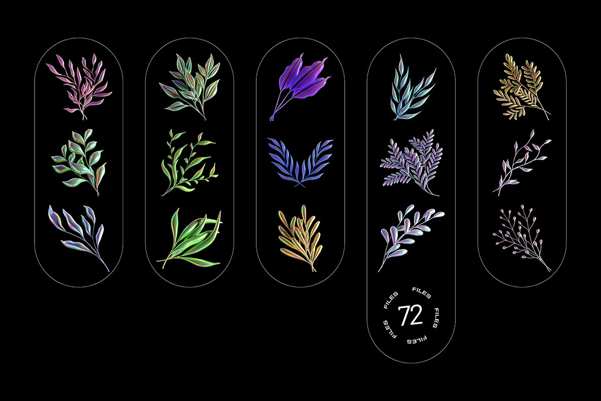 3D Garden Glow Illustrations 9