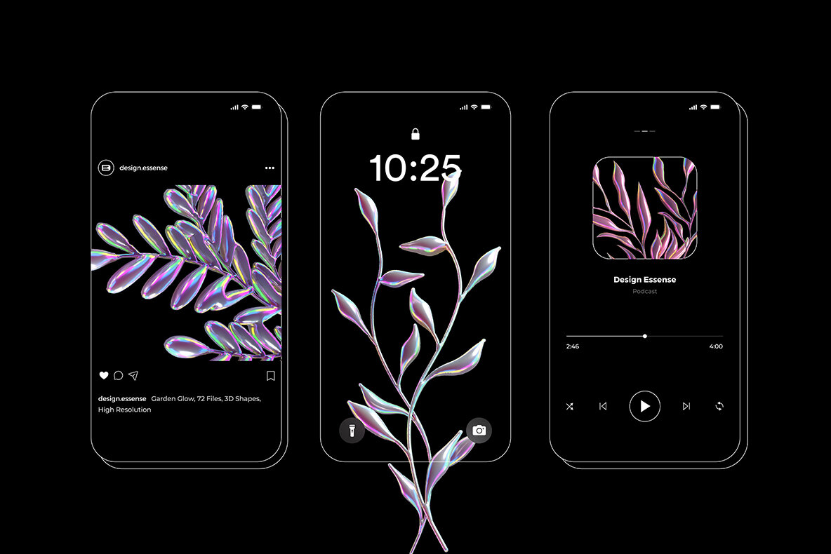 3D Garden Glow Illustrations 10