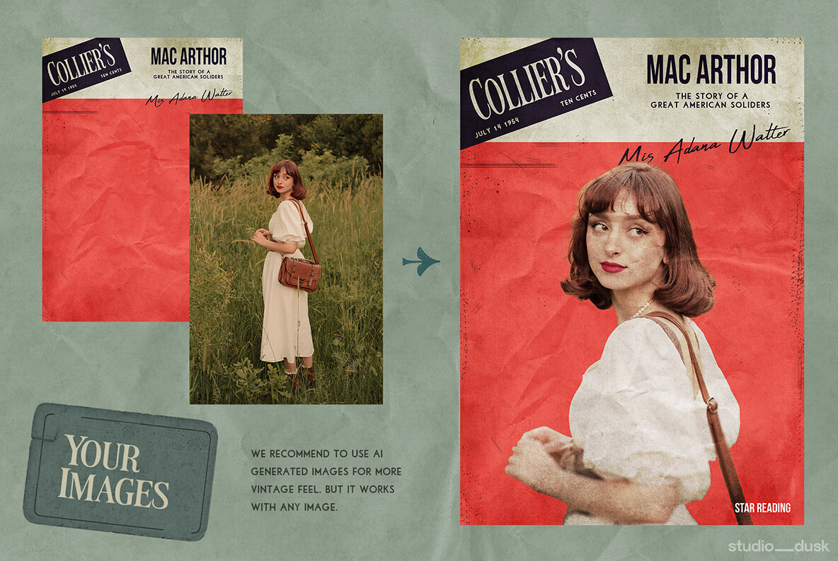 50s Magazine Cover Templates 2