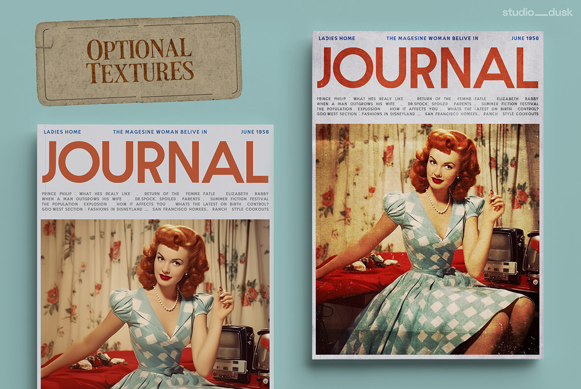 50s Magazine Cover Templates 4