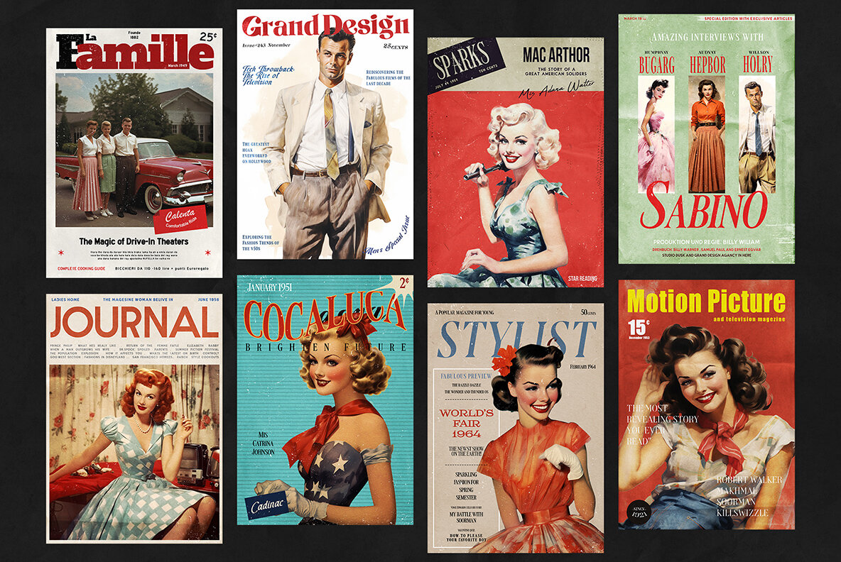 50s Magazine Cover Templates 5