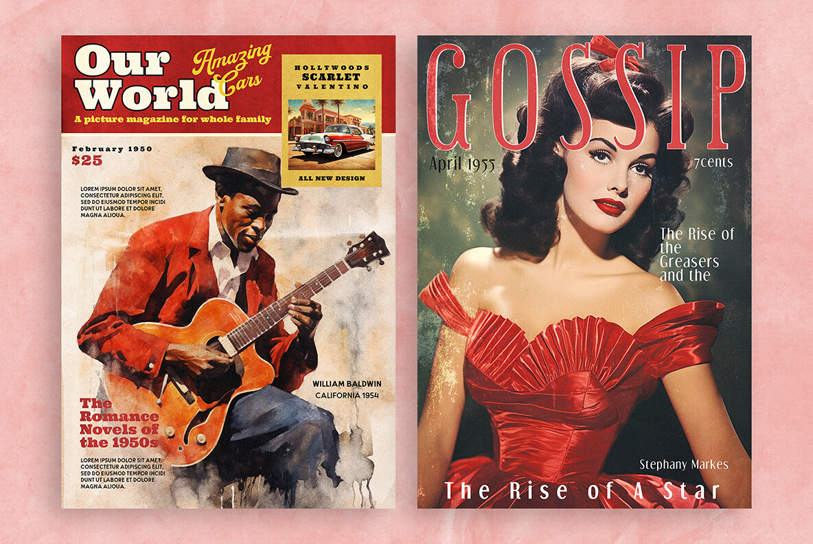 50s Magazine Cover Templates 8