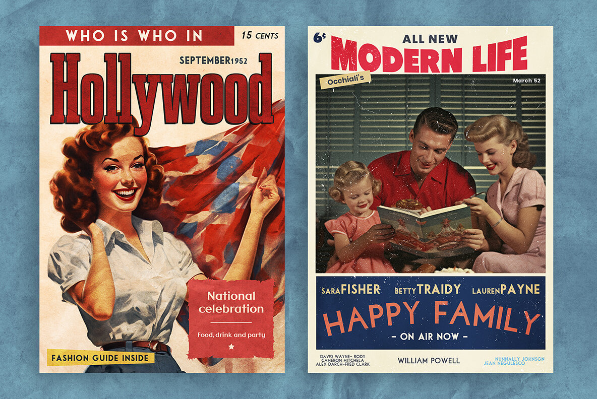50s Magazine Cover Templates 9