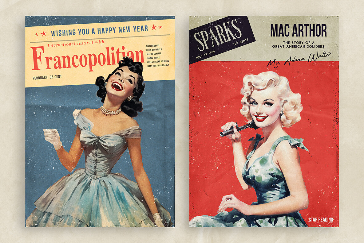 50s Magazine Cover Templates 10
