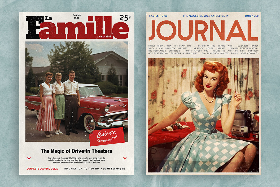 50s Magazine Cover Templates 13