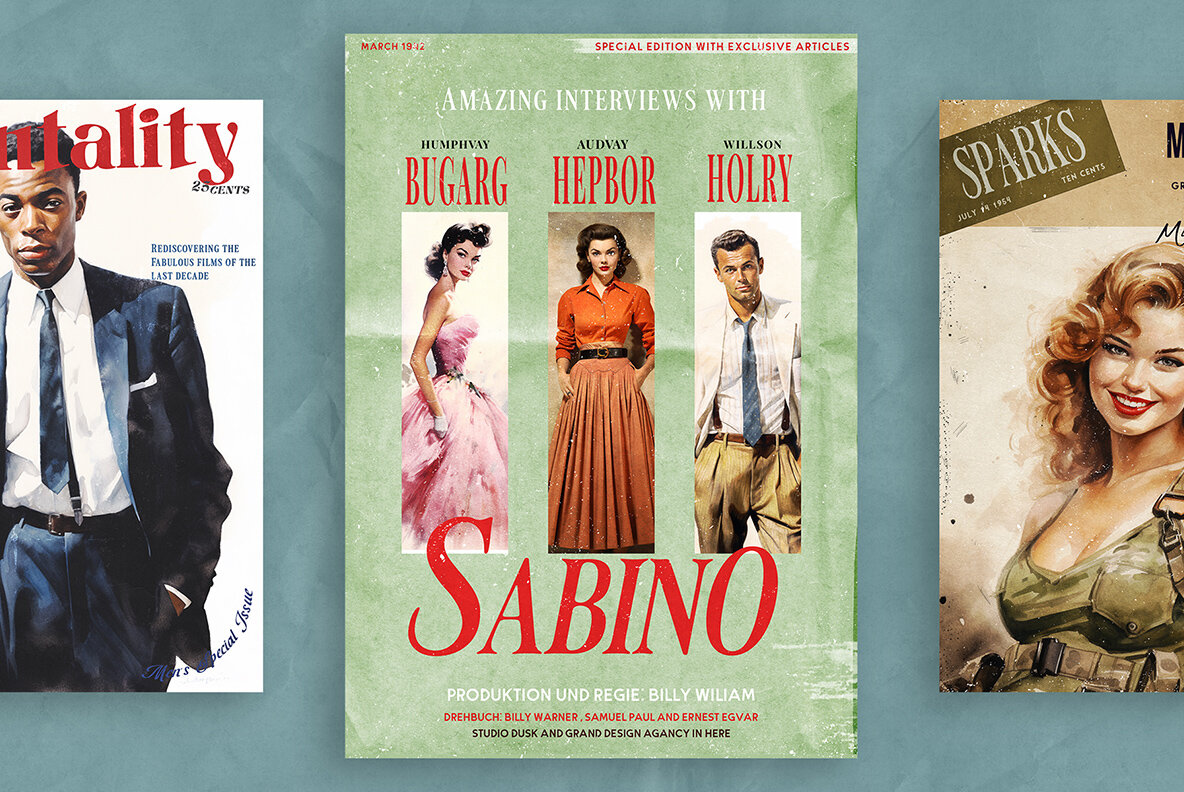 50s Magazine Cover Templates 14