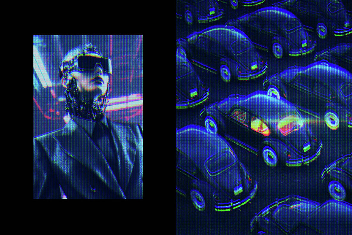 Vintage CRT Monitor Photo Effect 3