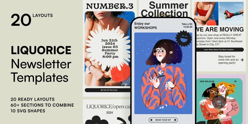 Liquorice Newsletter Templates