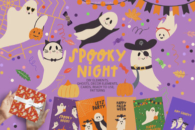 Spooky Night halloween clip art