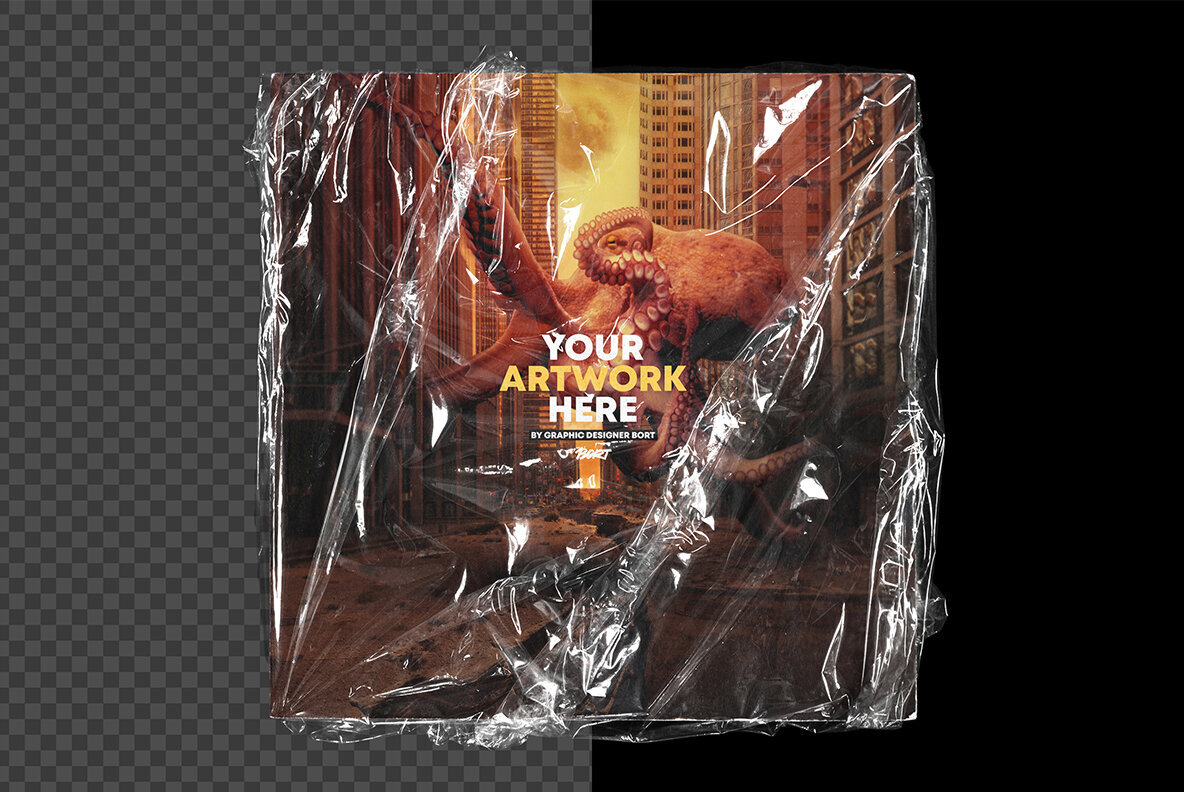 Plastic Wrap Mockup Pack 1