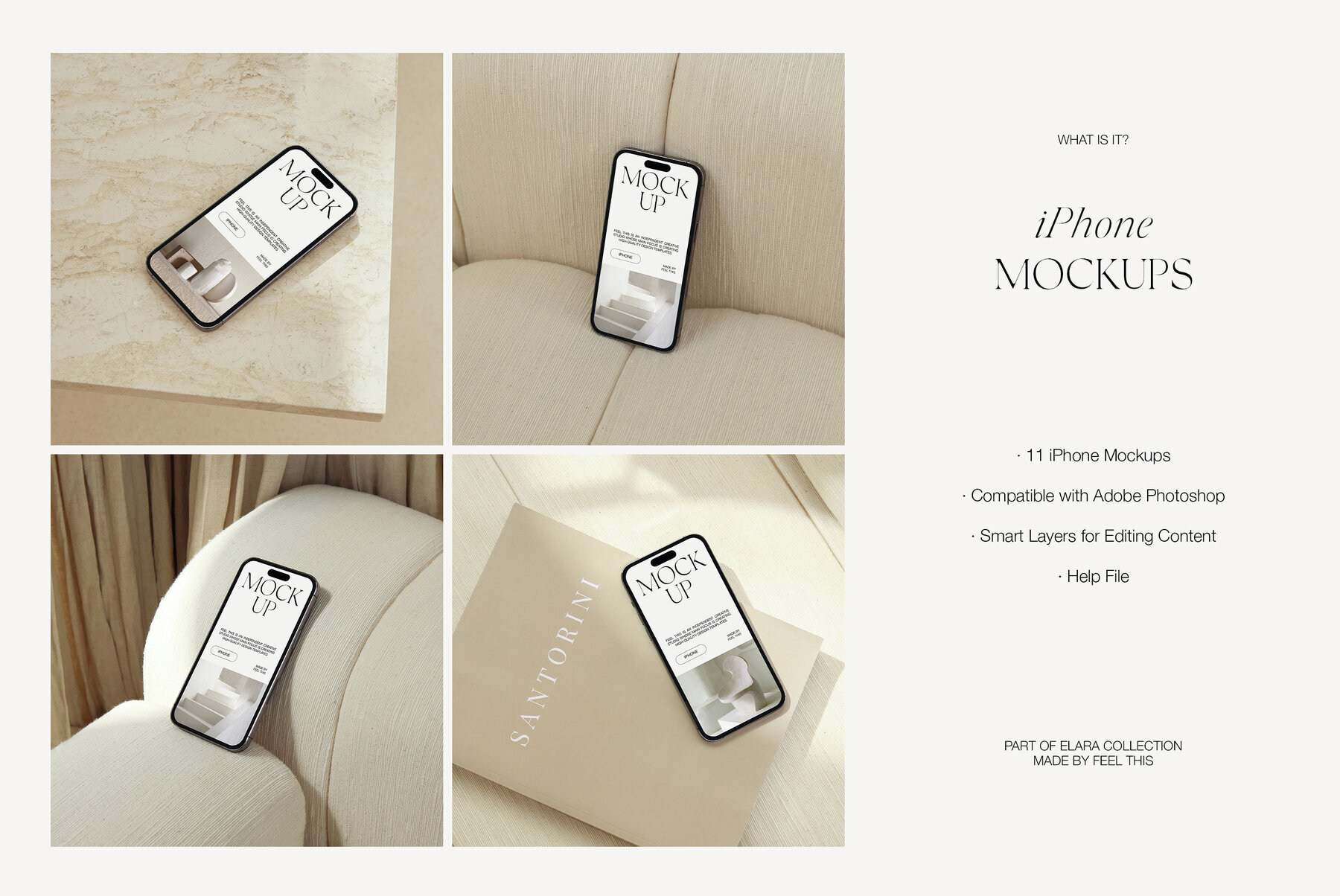 iPhone 14 Pro Silver Mockups 2