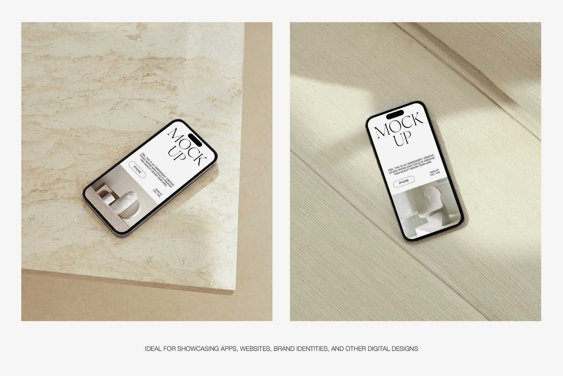 iPhone 14 Pro Silver Mockups 4