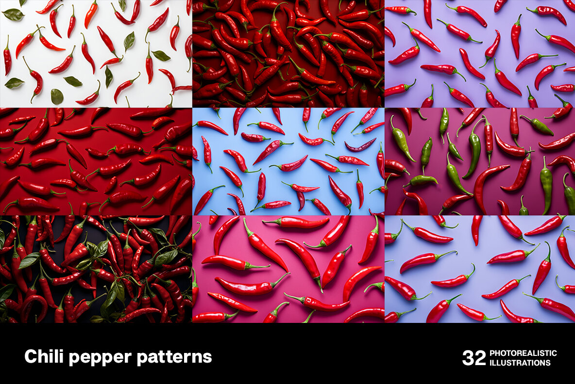Chili pepper patterns 4