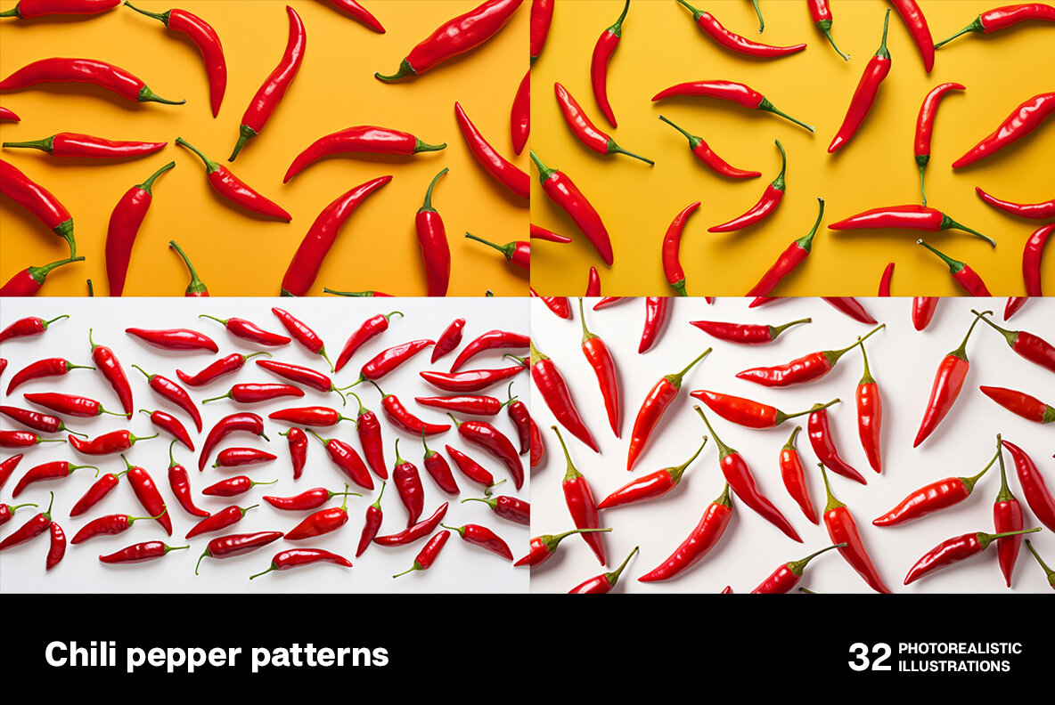 Chili pepper patterns 5