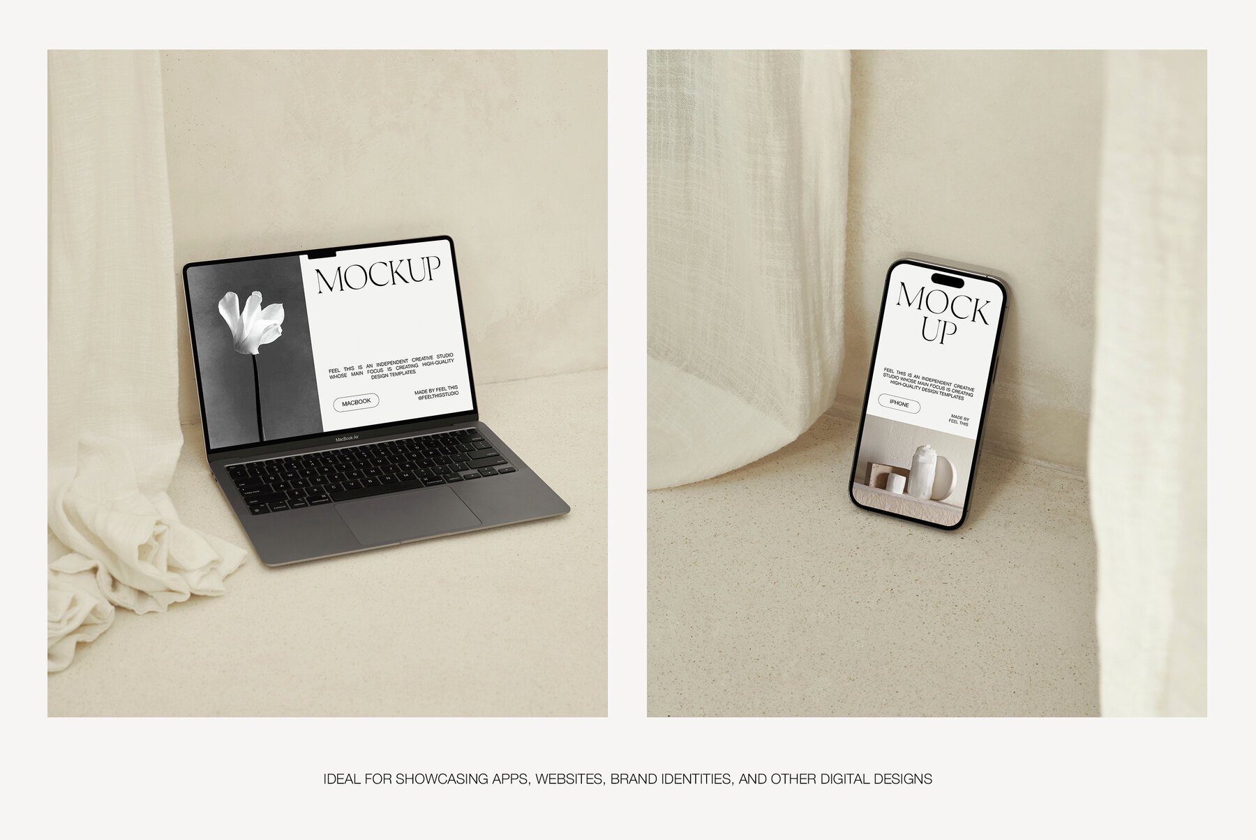 iPhone 14 Pro  MacBook Air  Book Cover Mockups 7