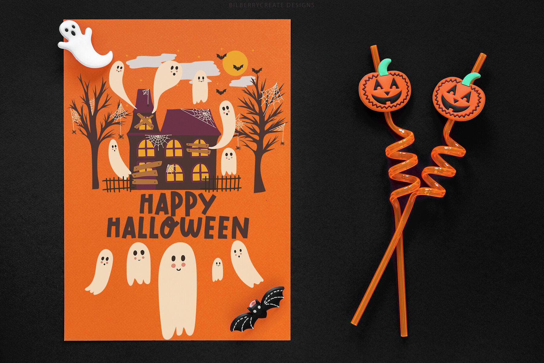 Halloween night clip art set 2