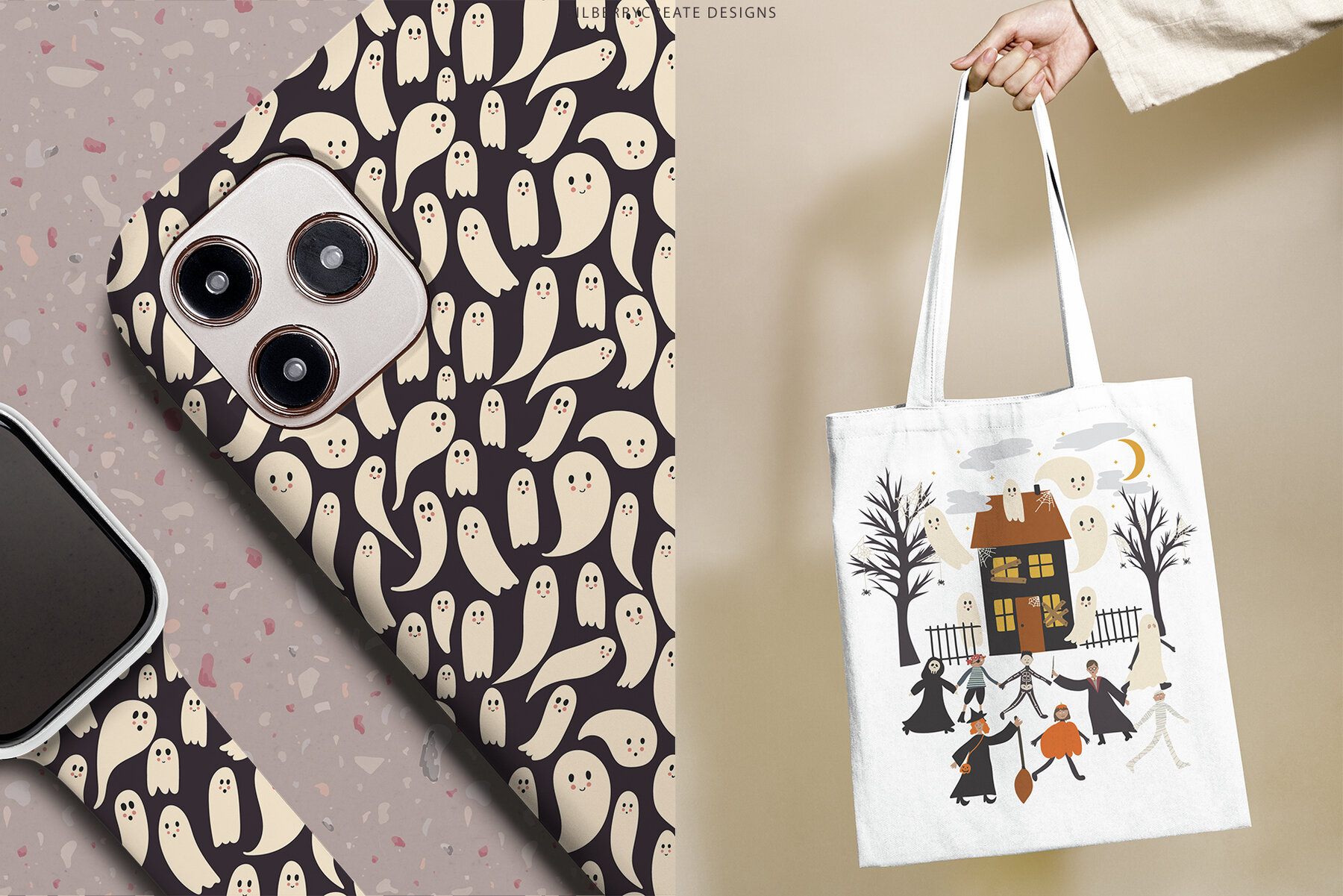 Halloween night clip art set 4