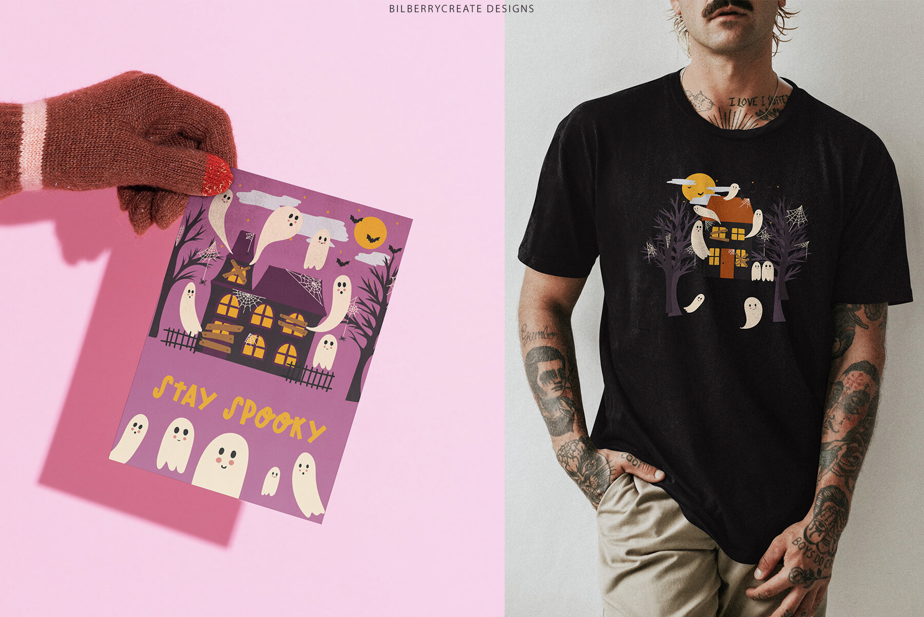 Halloween night clip art set 6