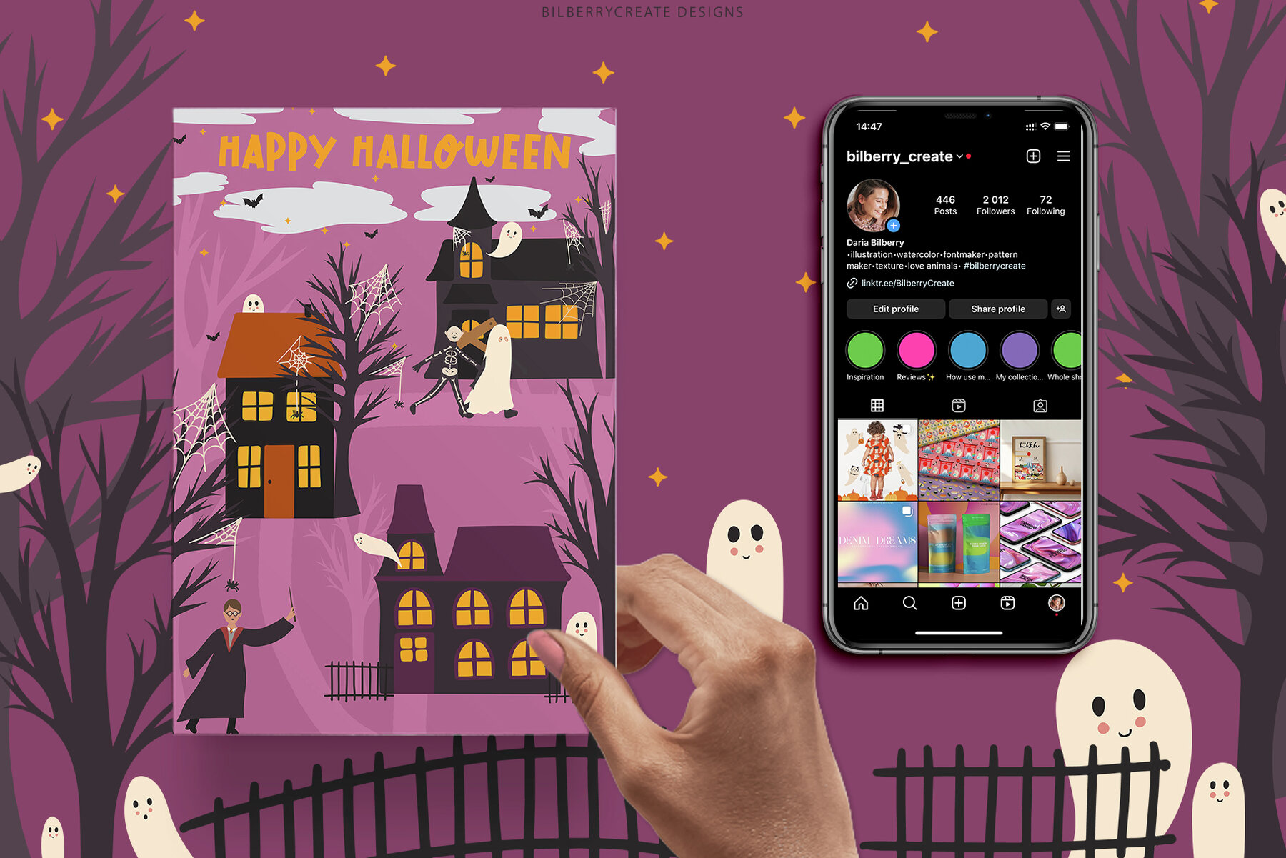 Halloween night clip art set 11