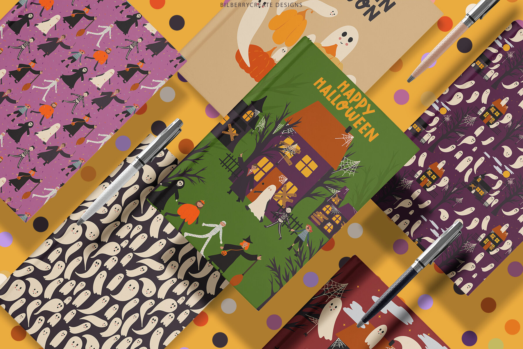 Halloween night clip art set 12