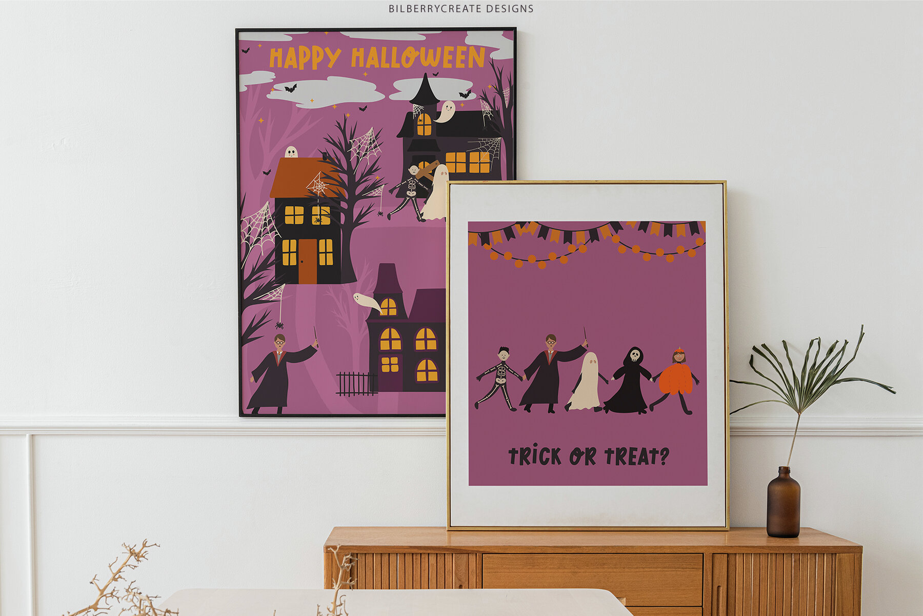 Halloween night clip art set 14