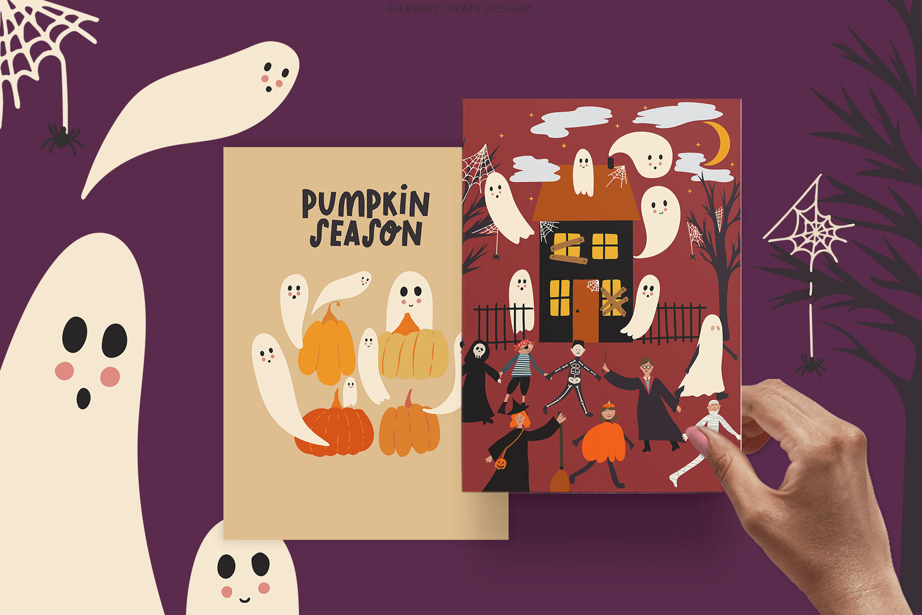 Halloween night clip art set 15