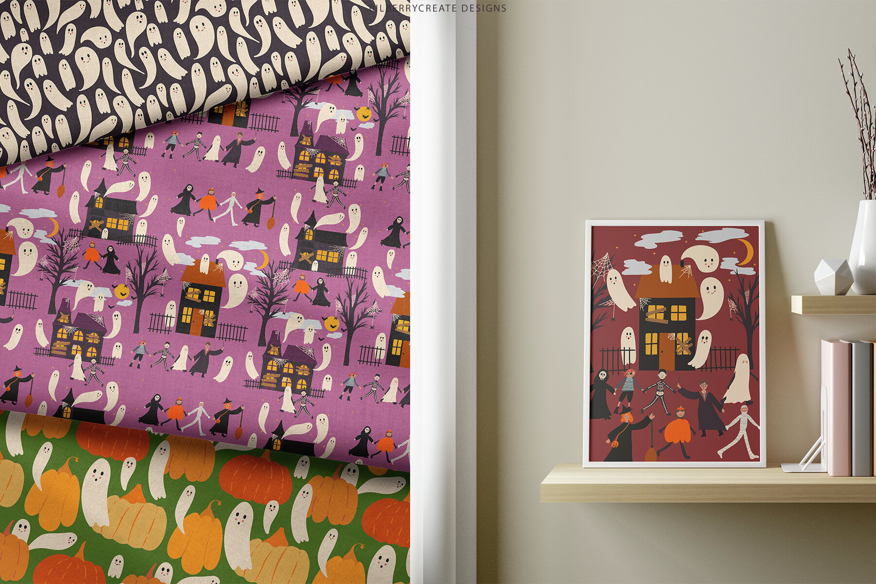 Halloween night clip art set 17