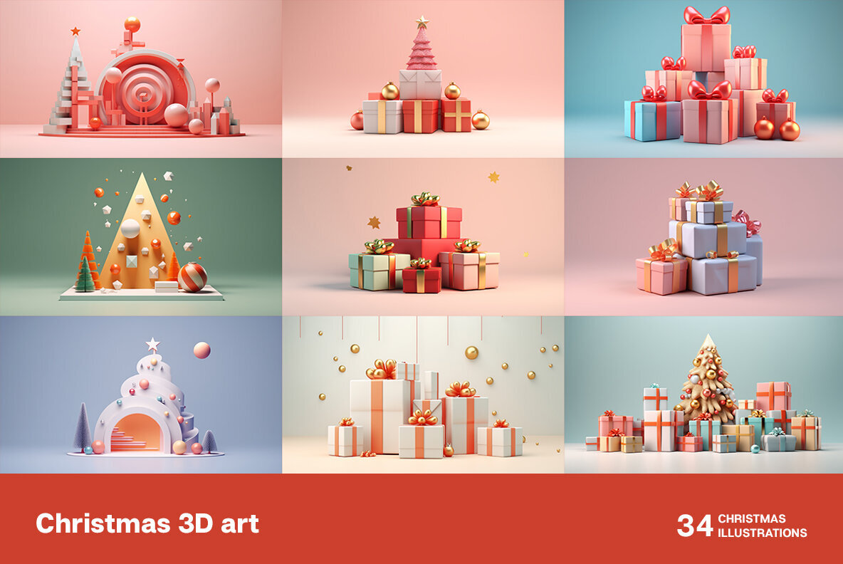 Christmas 3D art 3