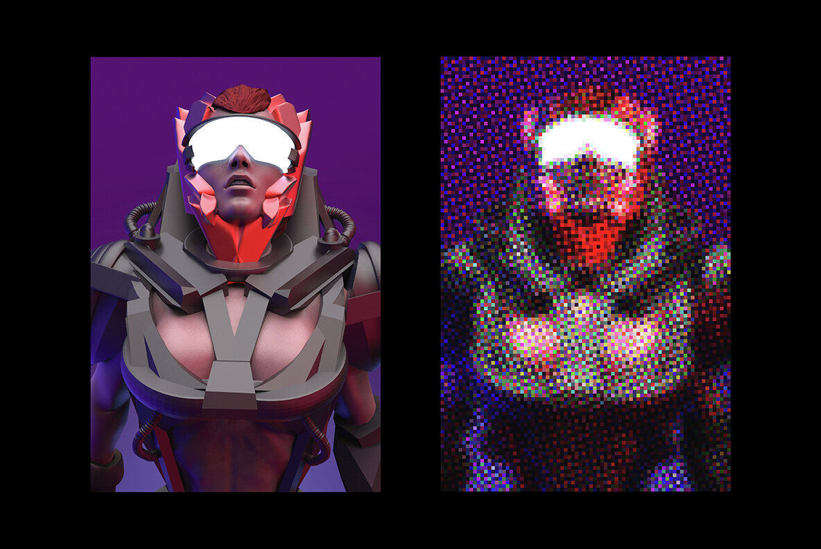 Colorful Pixels Photo Effect 3