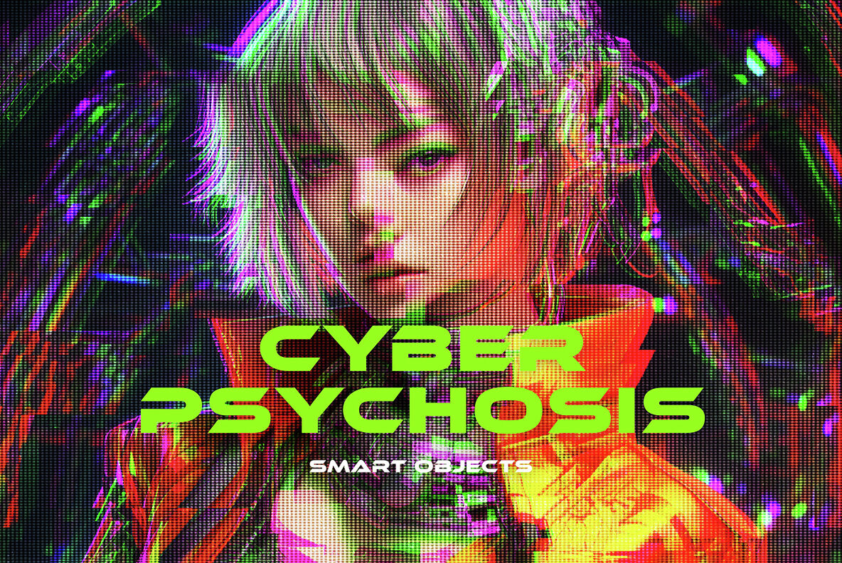 Cyber Psychosis Distortion Photo Effect 1