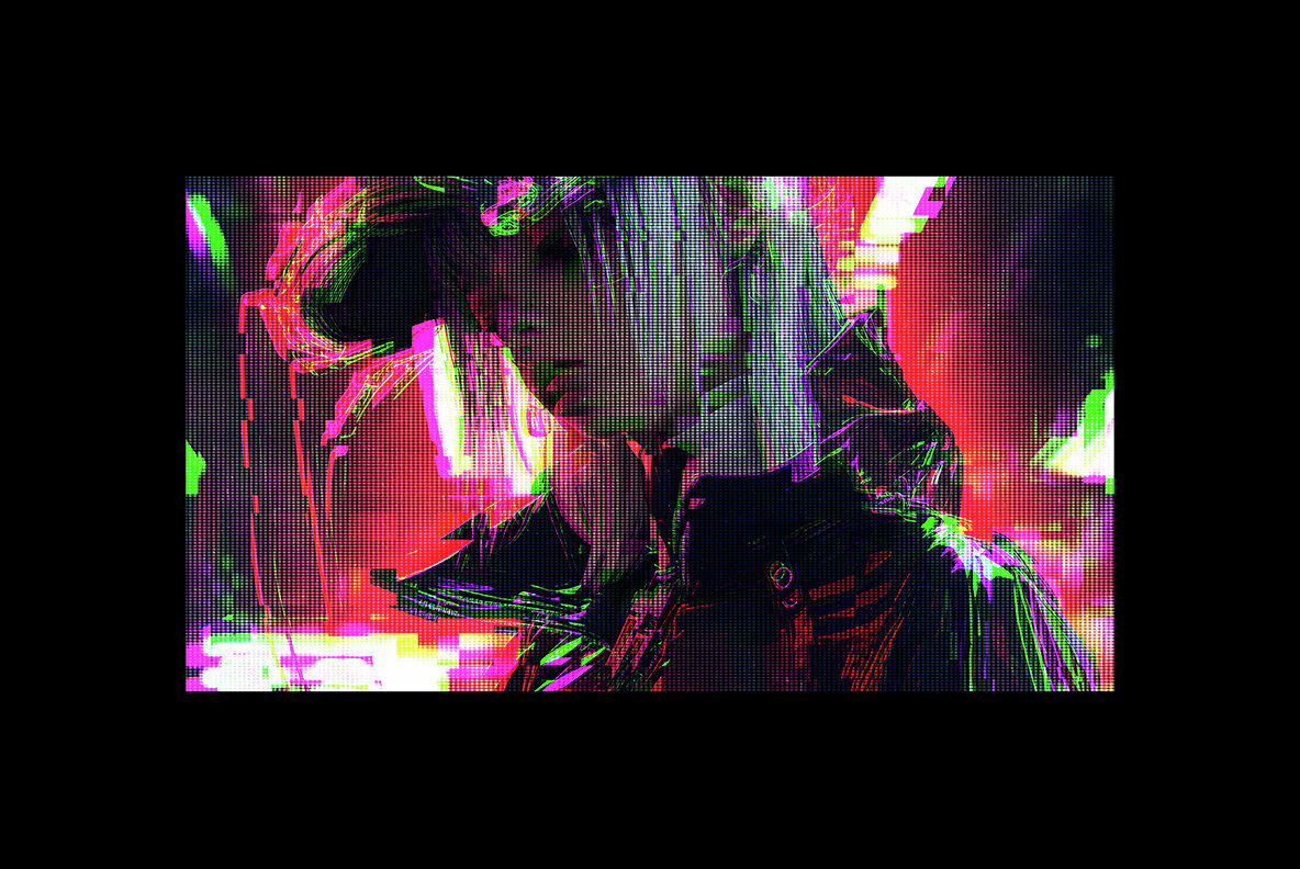 Cyber Psychosis Distortion Photo Effect 2