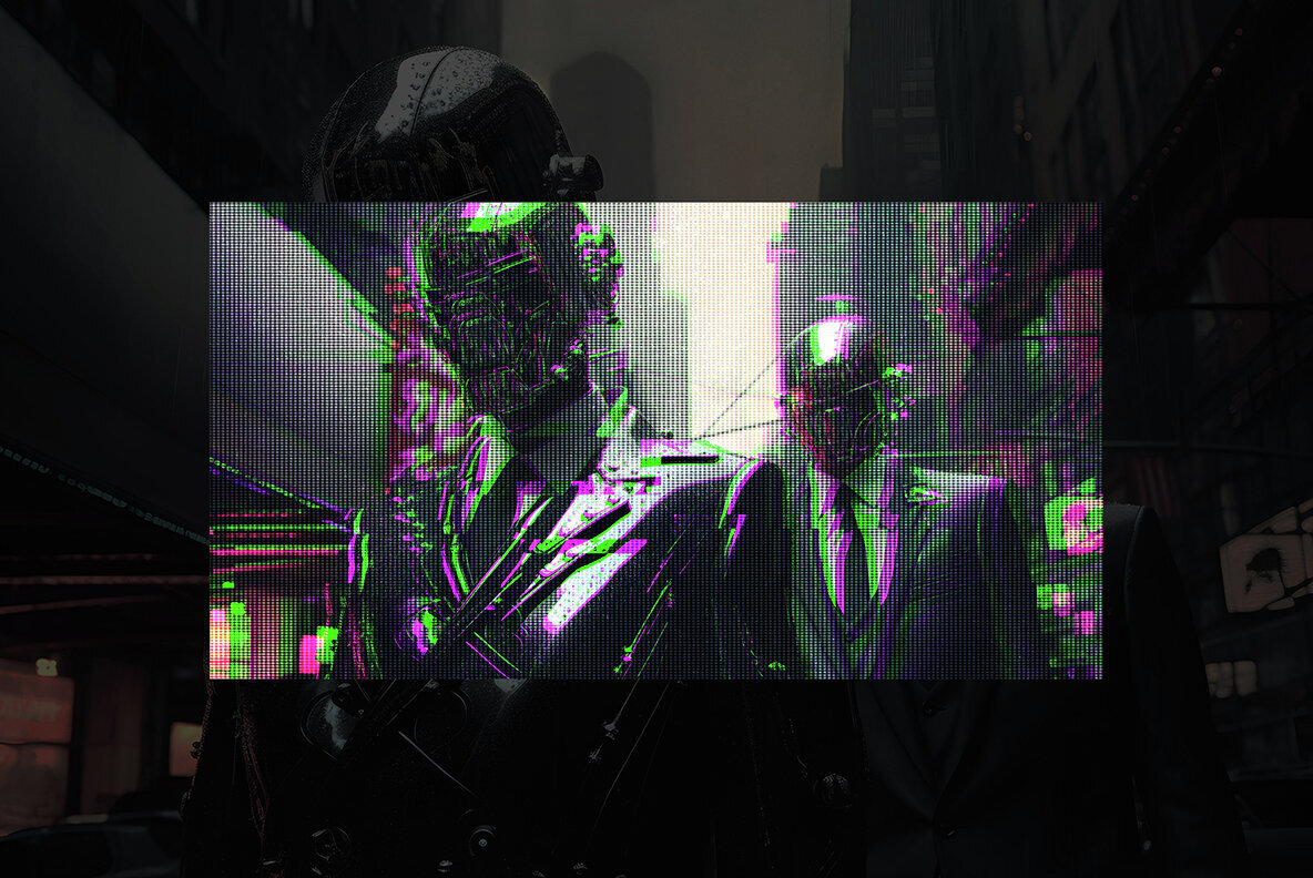 Cyber Psychosis Distortion Photo Effect 3