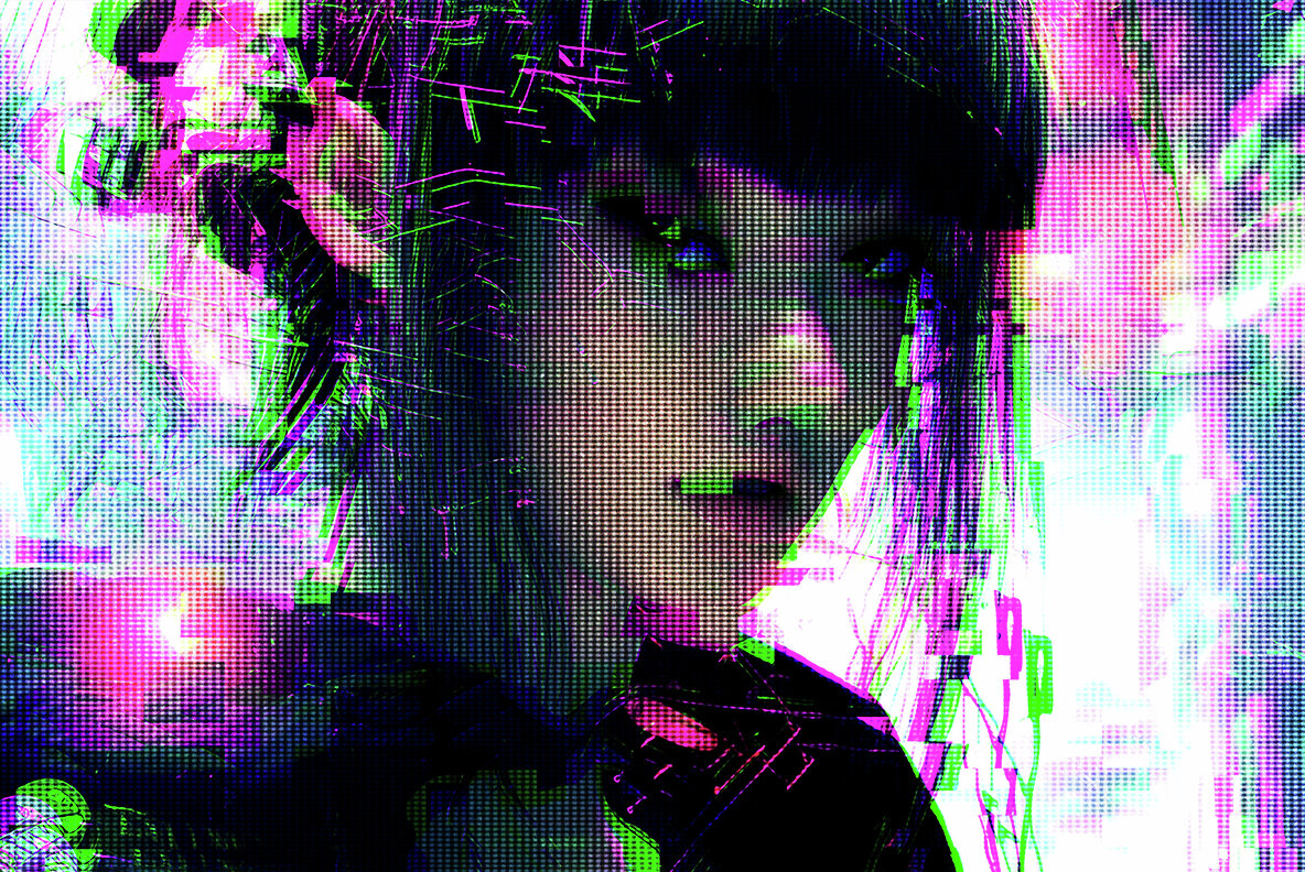 Cyber Psychosis Distortion Photo Effect 7