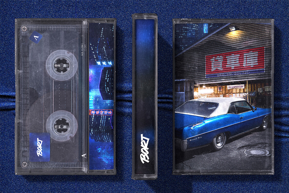 Old Compact Tape Cassette Cover Mockup 4