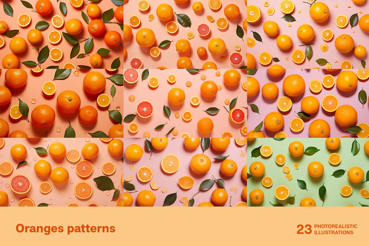 Oranges patterns 3