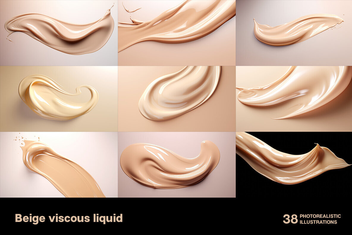 Beige viscous liquid 2