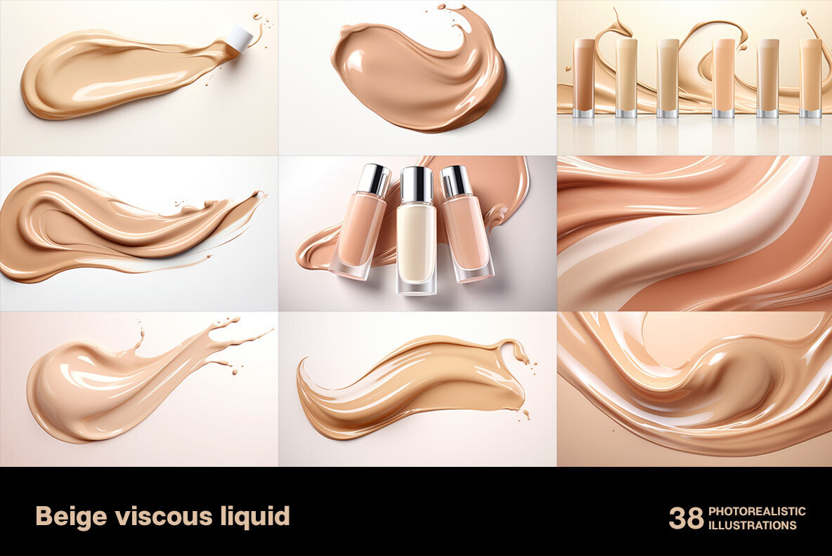 Beige viscous liquid 3