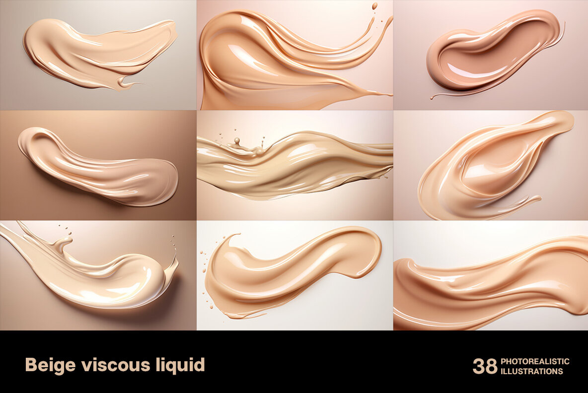 Beige viscous liquid 4