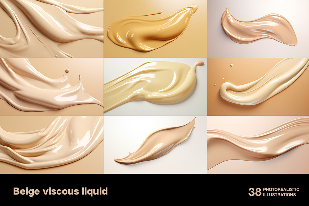 Beige viscous liquid 5