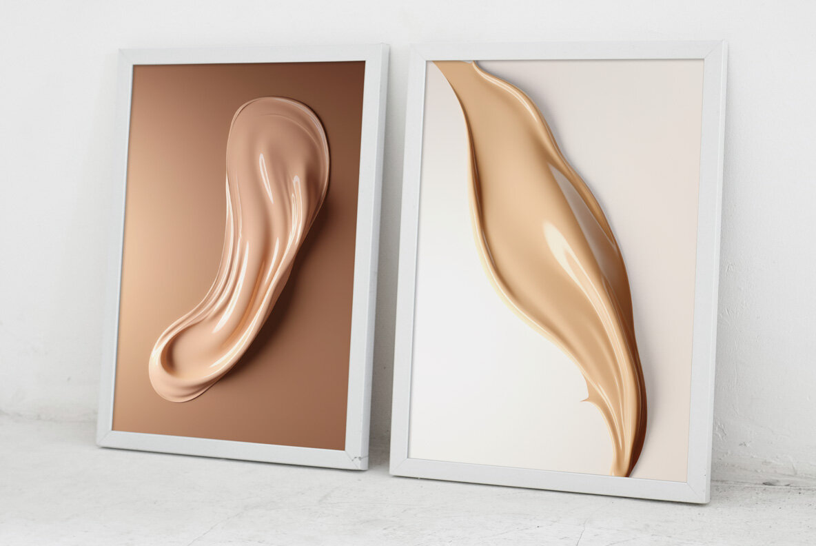 Beige viscous liquid 9