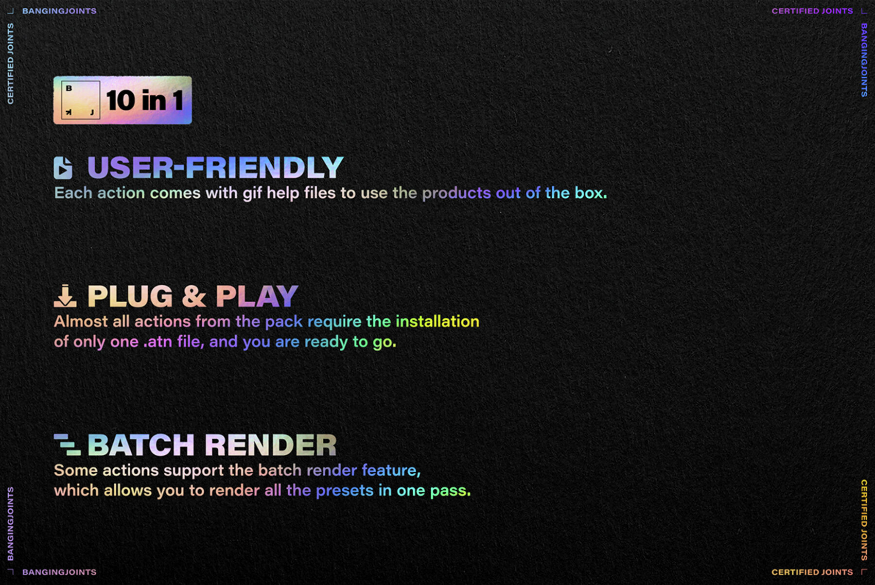 Certified Joints Photoshop Actions Bundle 2