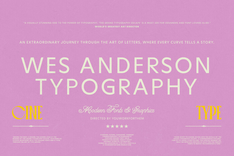 Wes Anderson Style Typography: A Cinematic Design Journey